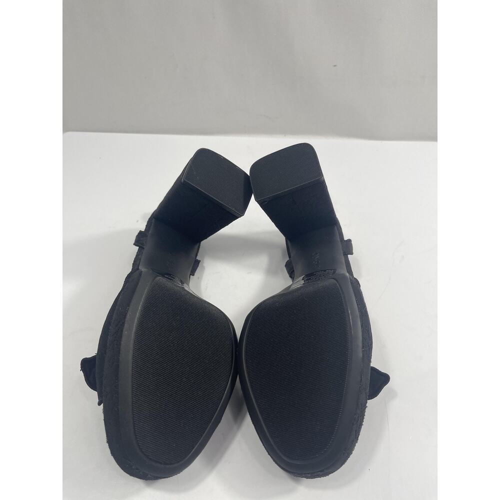 ON 34TH STANCIAAF Shoes SZ 7.5 Black Platform Bow Heels New Dressy Floral Patter - Picture 11 of 16